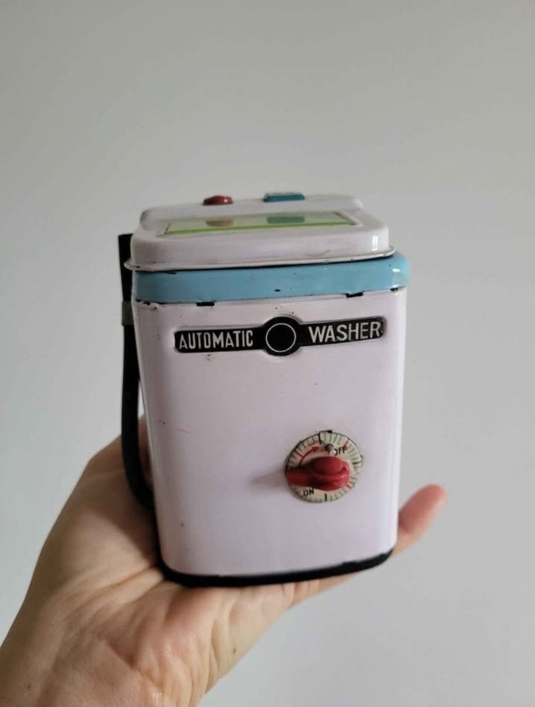 Speelgoed wasmachine, mechanisch speelgoed jaren '50, Ophalen, Gebruikt
