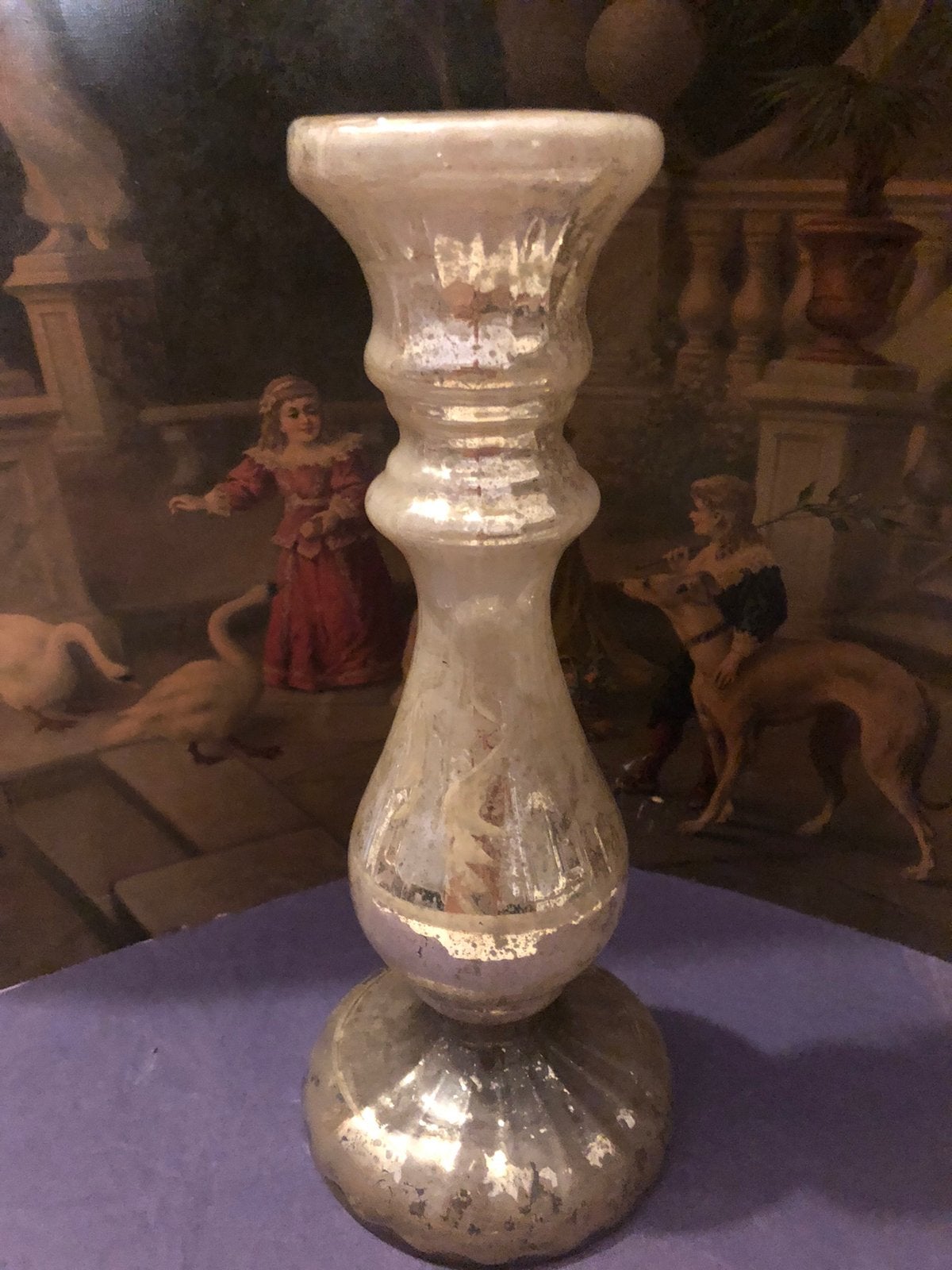 Kandelaar in armenluis zilver, Ophalen of Verzenden, Zilver