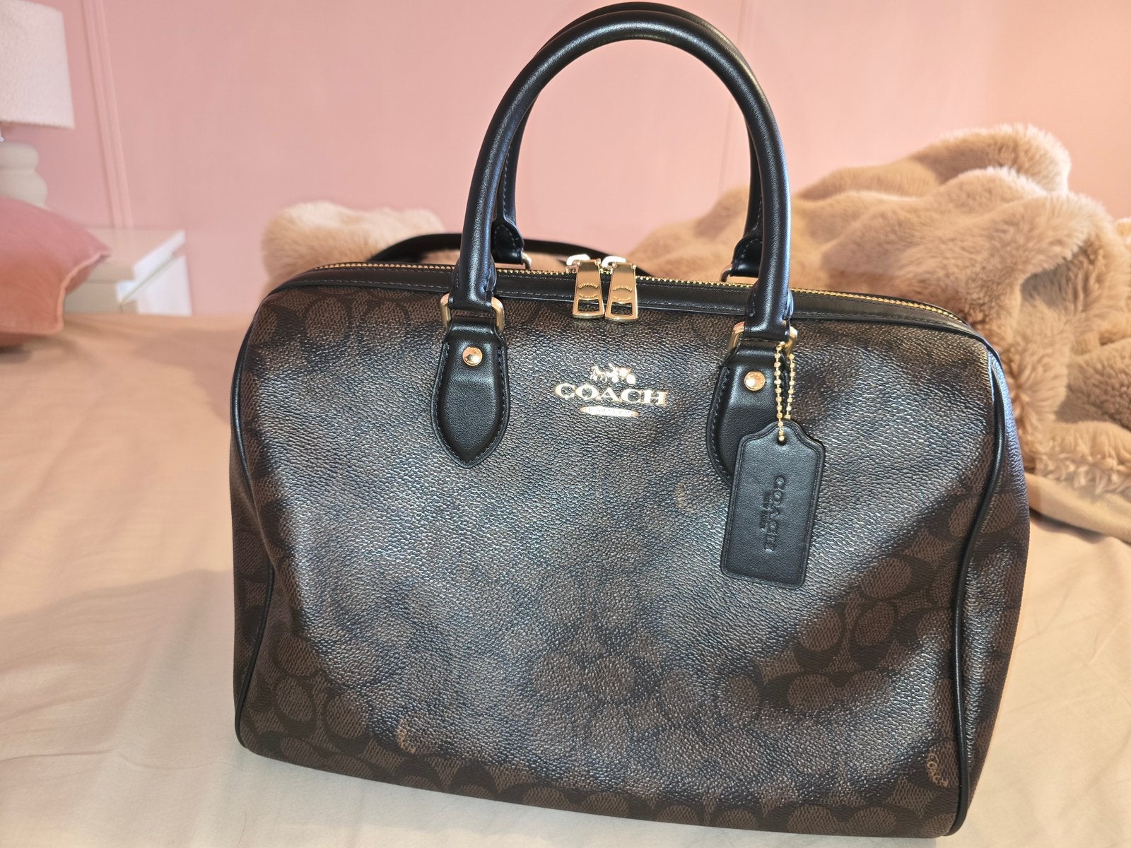 COACH Rowan Large Bag, Ophalen, Zo goed als nieuw, Zwart