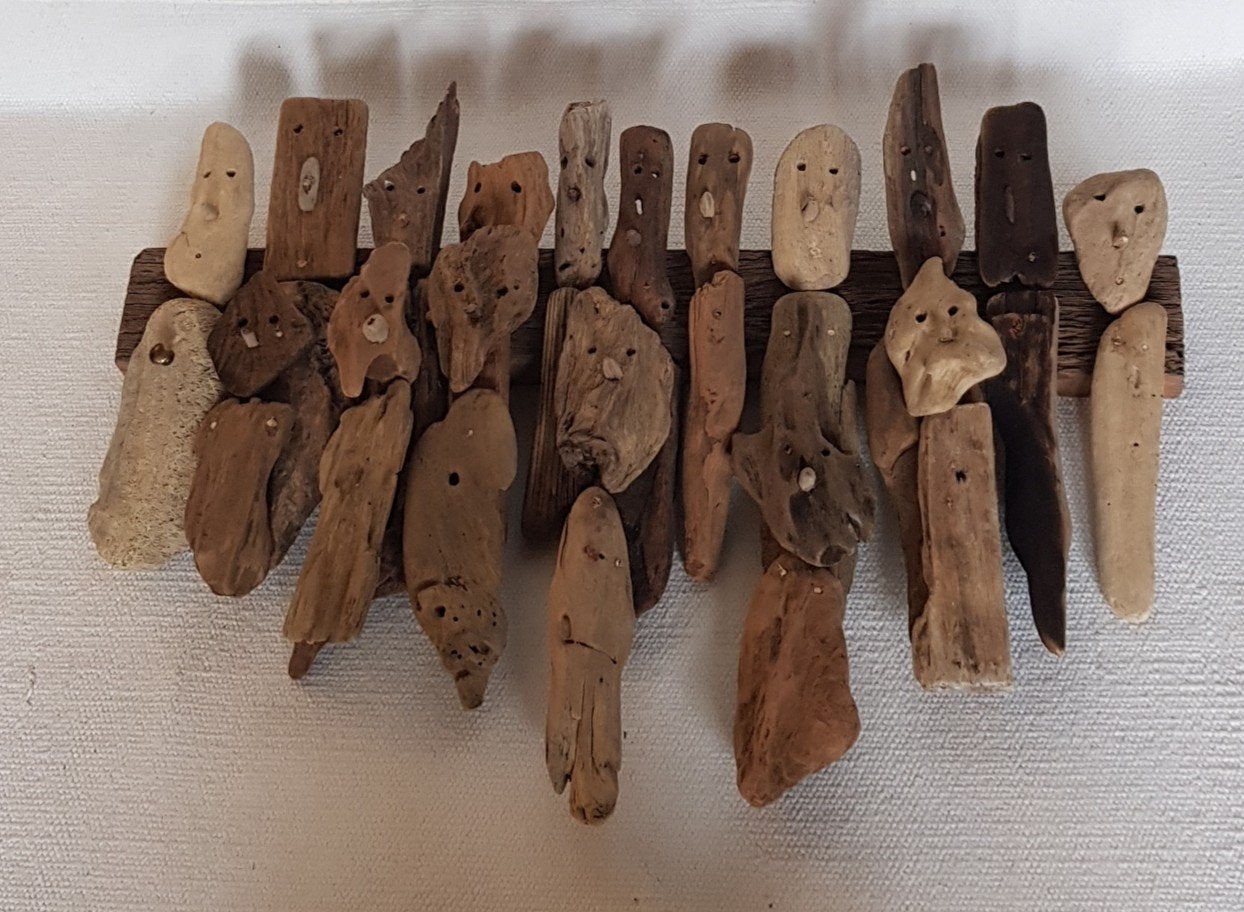 Drijfhout kunst. Driftwood art. Hanger. People 1. Oceaan., Ophalen of Verzenden