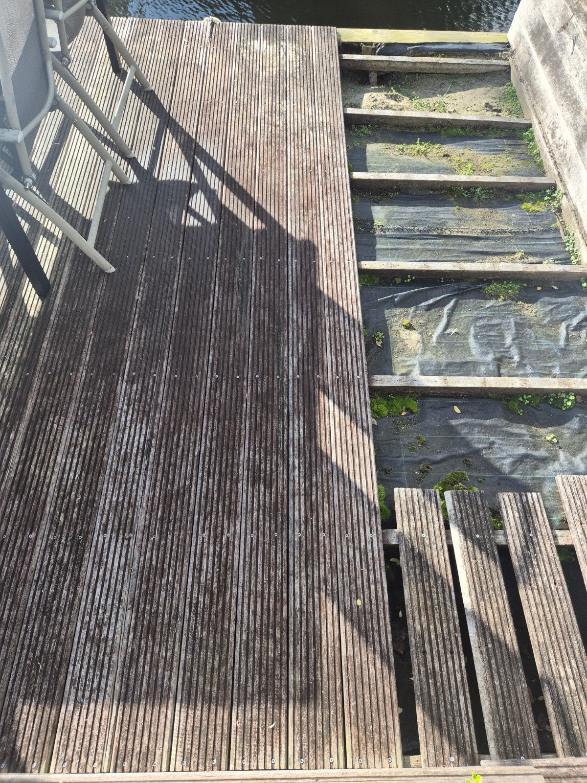 Gevraagd: Gebruikte hardhouten vlonderplanken 21x144mm,, Ophalen of Verzenden, Gebruikt, 250 cm of meer, Planken