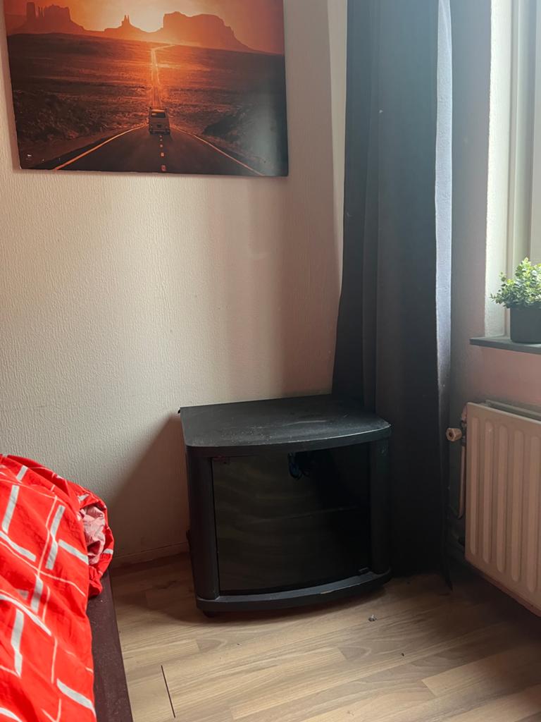 TV meubel zwart, Ophalen, Glas, 50 tot 100 cm, Minder dan 100 cm