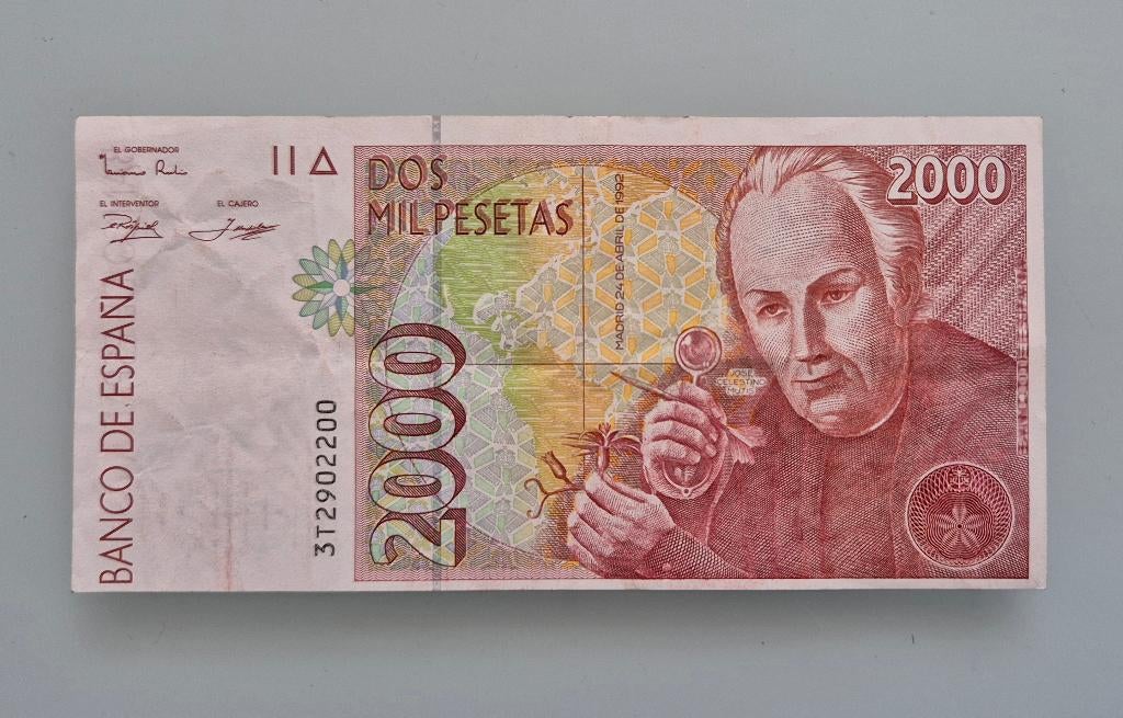 Bankbiljet - Spanje 2000 Pesetas, Ophalen of Verzenden, Overige landen, Los biljet