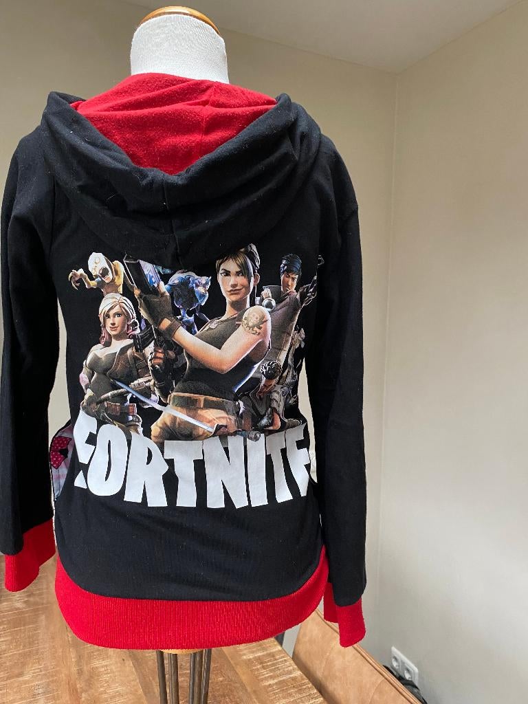 Fortnite vest zwart / rood netjes maat 140 DH, Gebruikt, Meisje, Trui of Vest, Fortnite