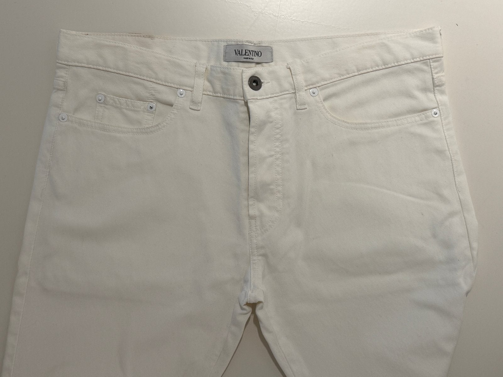 Spijkerbroek Valentino Jeans  32-33 heren als Dolce Gabbana, Ophalen, Zo goed als nieuw, Maat 48/50 (M), Wit