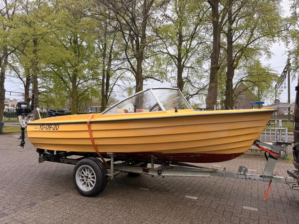 Speedboot + trailer + 2x Mercury 50PK/4PK (With 400), Watersport en Boten, Ophalen, Zo goed als nieuw, Minder dan 70 pk, Buitenboordmotor