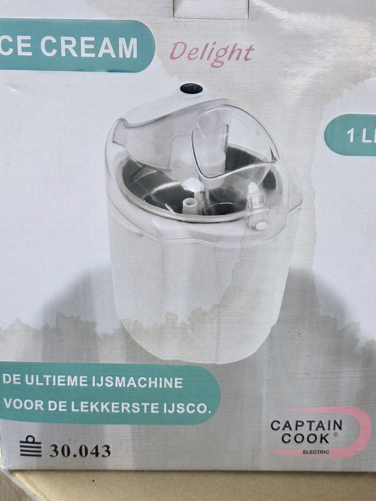 Captain Cook Ice Cream Delight IJsmachine 1 Liter, Ophalen of Verzenden, Nieuw, Koelelement
