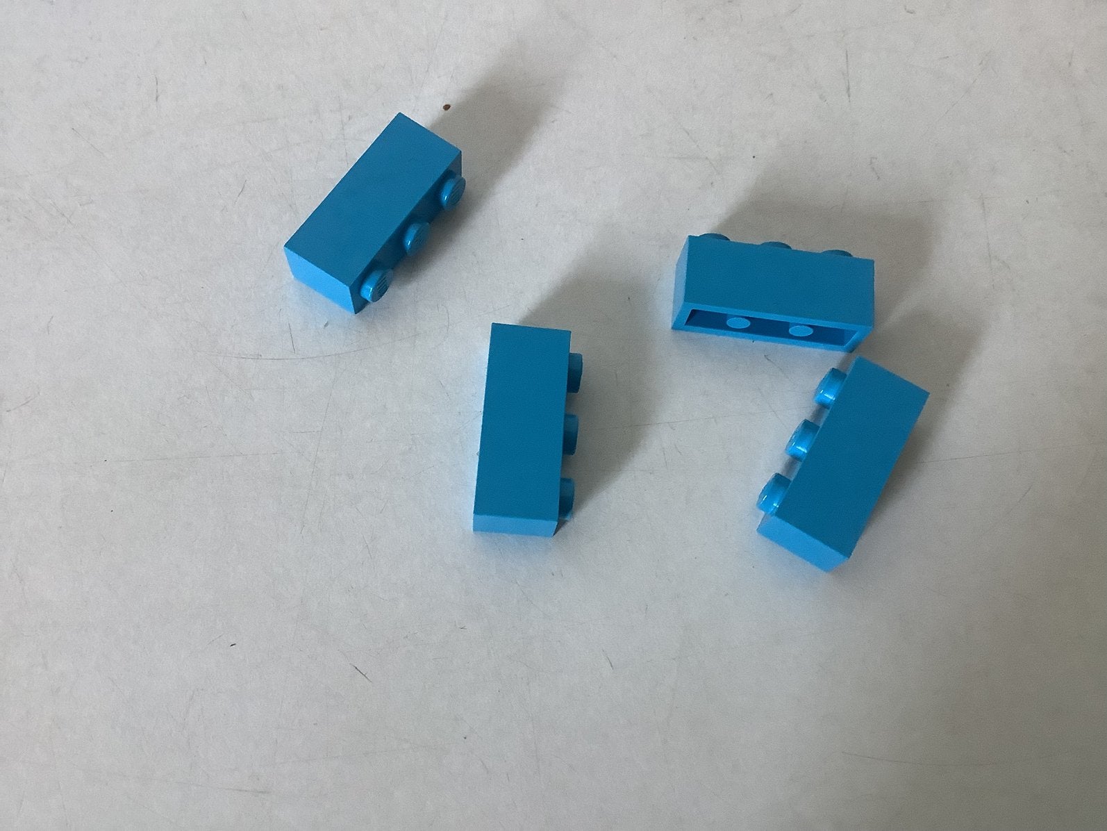 Lego steen 1x3 azuurblauw, Ophalen of Verzenden, Gebruikt, Losse stenen, Lego