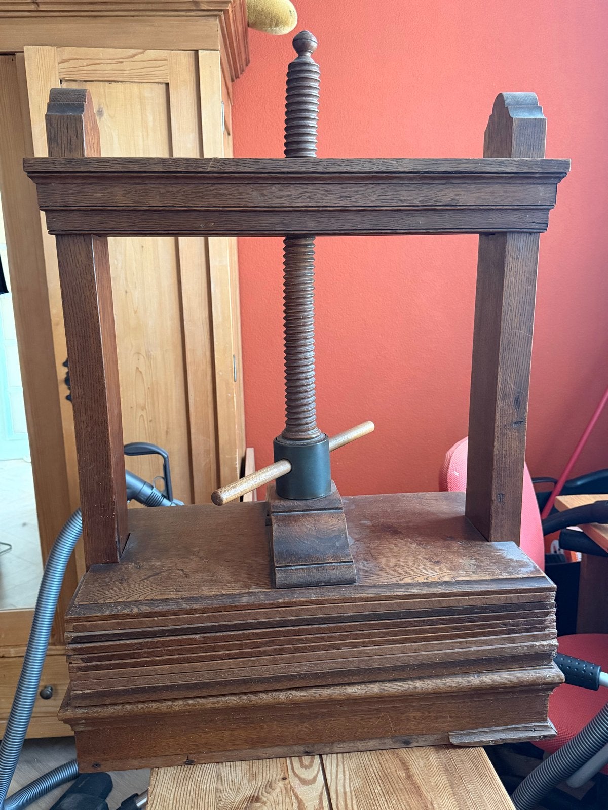 Antieke houten pers - Boekpers, Ophalen