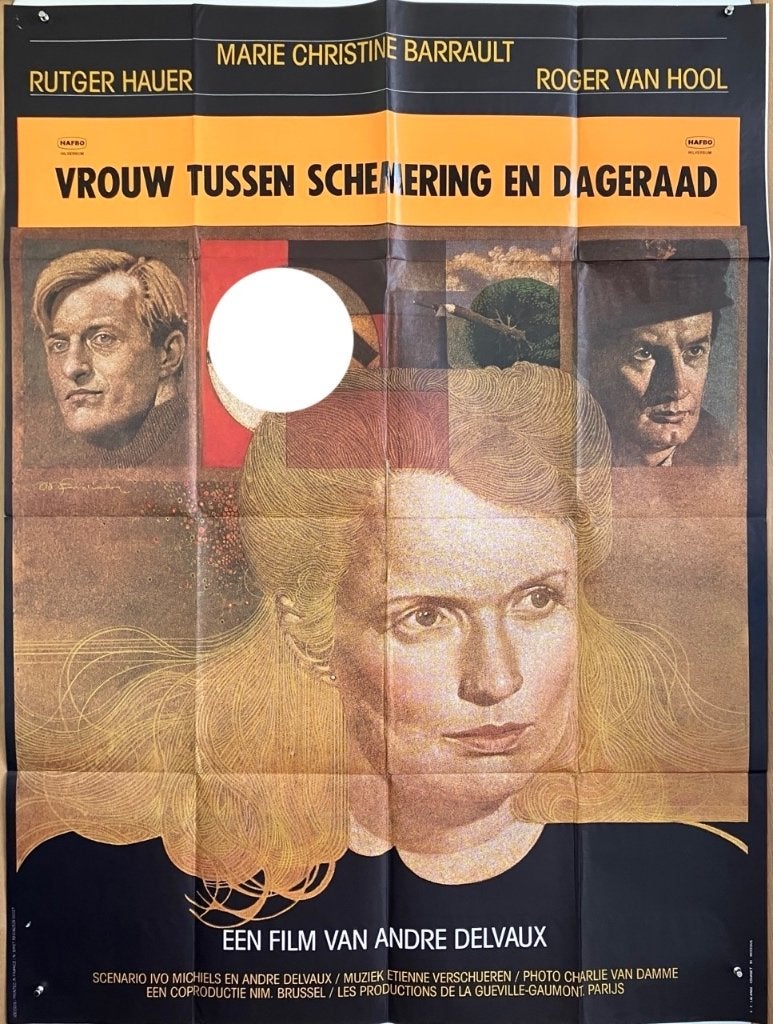 Een vrouw tussen hond en wolf (1979) - Originele filmposter, Ophalen of Verzenden, Gebruikt, A1 t/m A3, Film en Tv