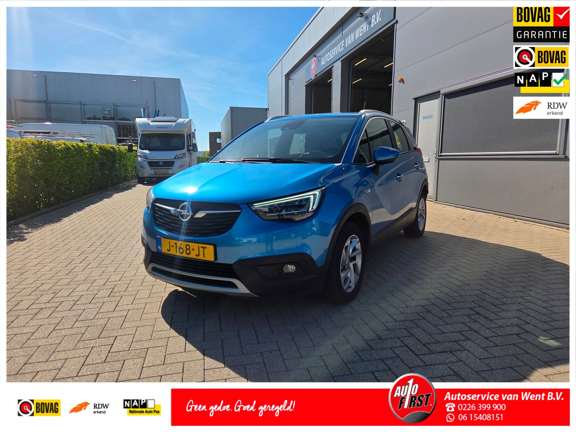 Opel Crossland X 1.2 Turbo Innovation 1 jaar garantie incl n, Auto's, Gebruikt, Euro 6, 1199 cc, Blauw
