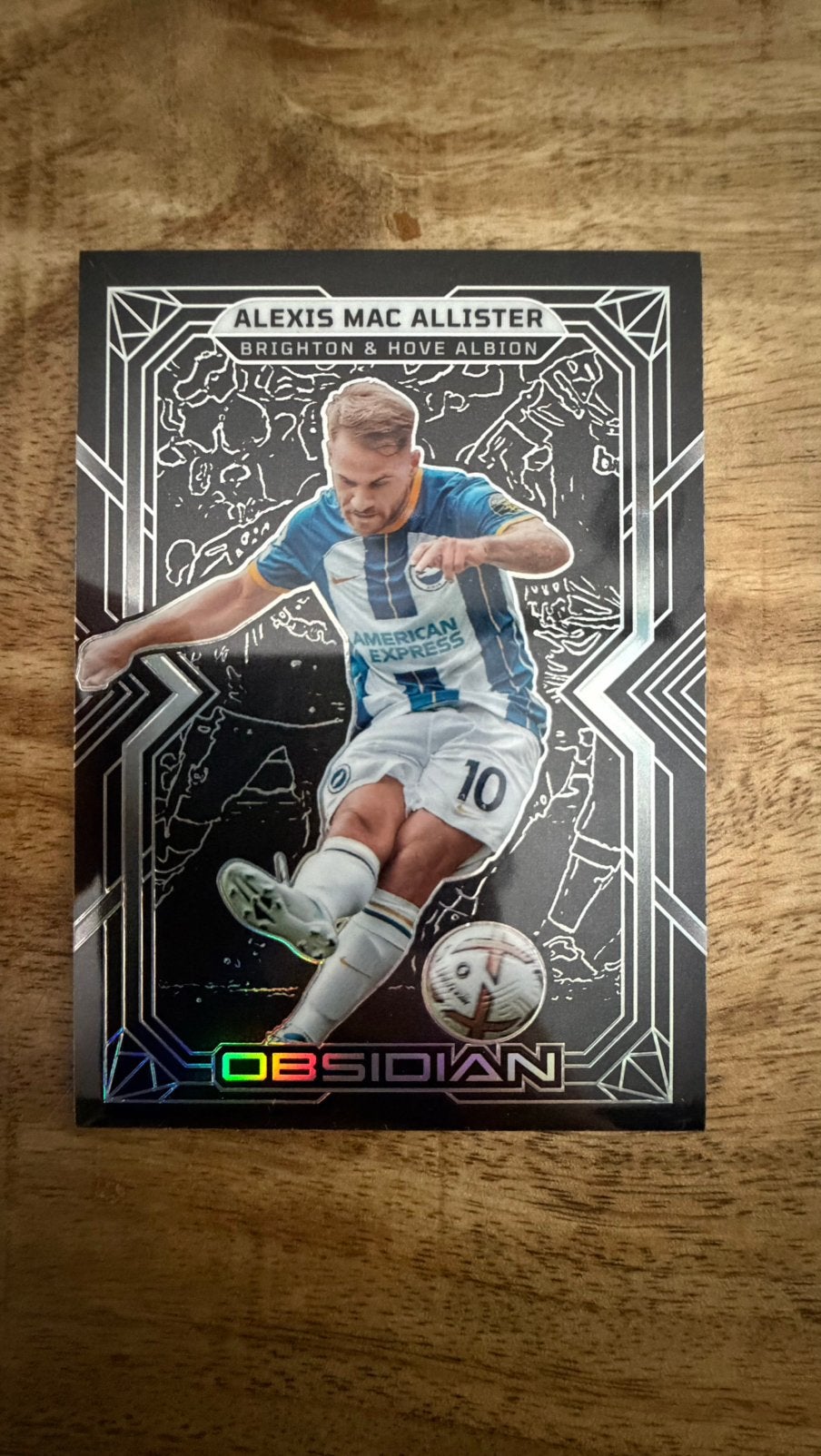Mac Allister /115 panini obsidian, Ophalen of Verzenden, Zo goed als nieuw, Buitenlandse clubs, Poster, Plaatje of Sticker