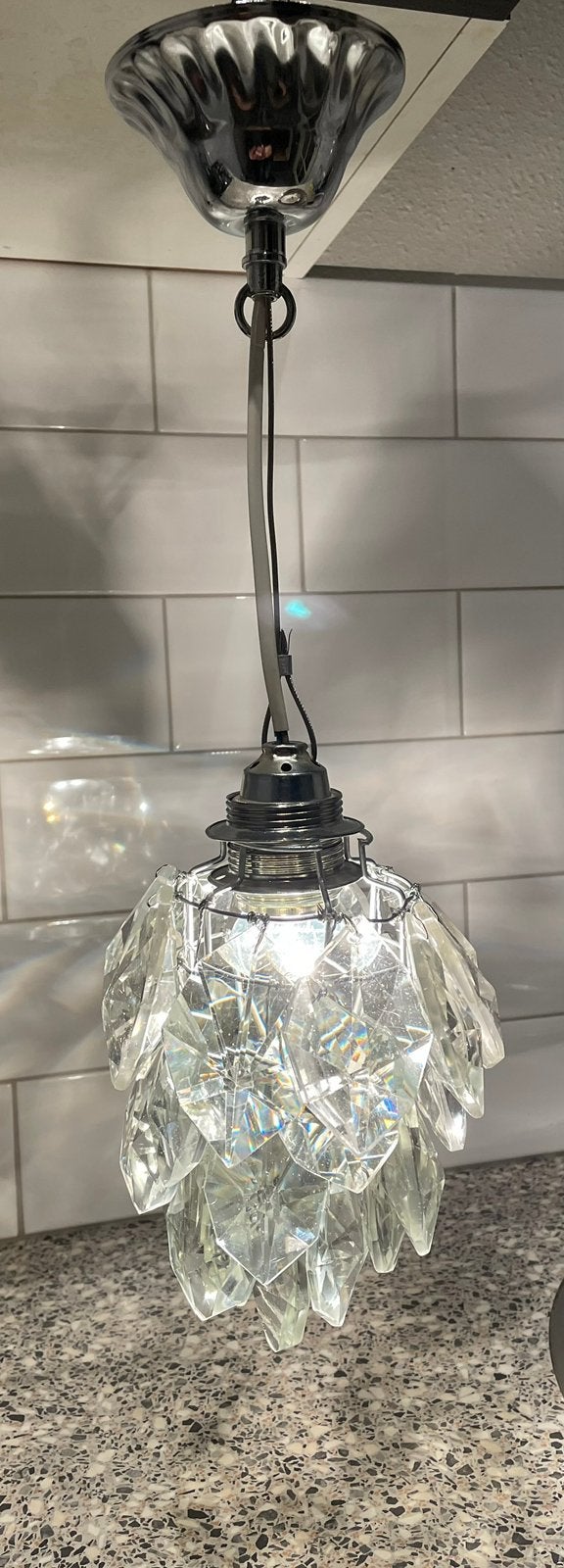 Druiventros hanglampje, Ophalen of Verzenden, Gebruikt, Glas