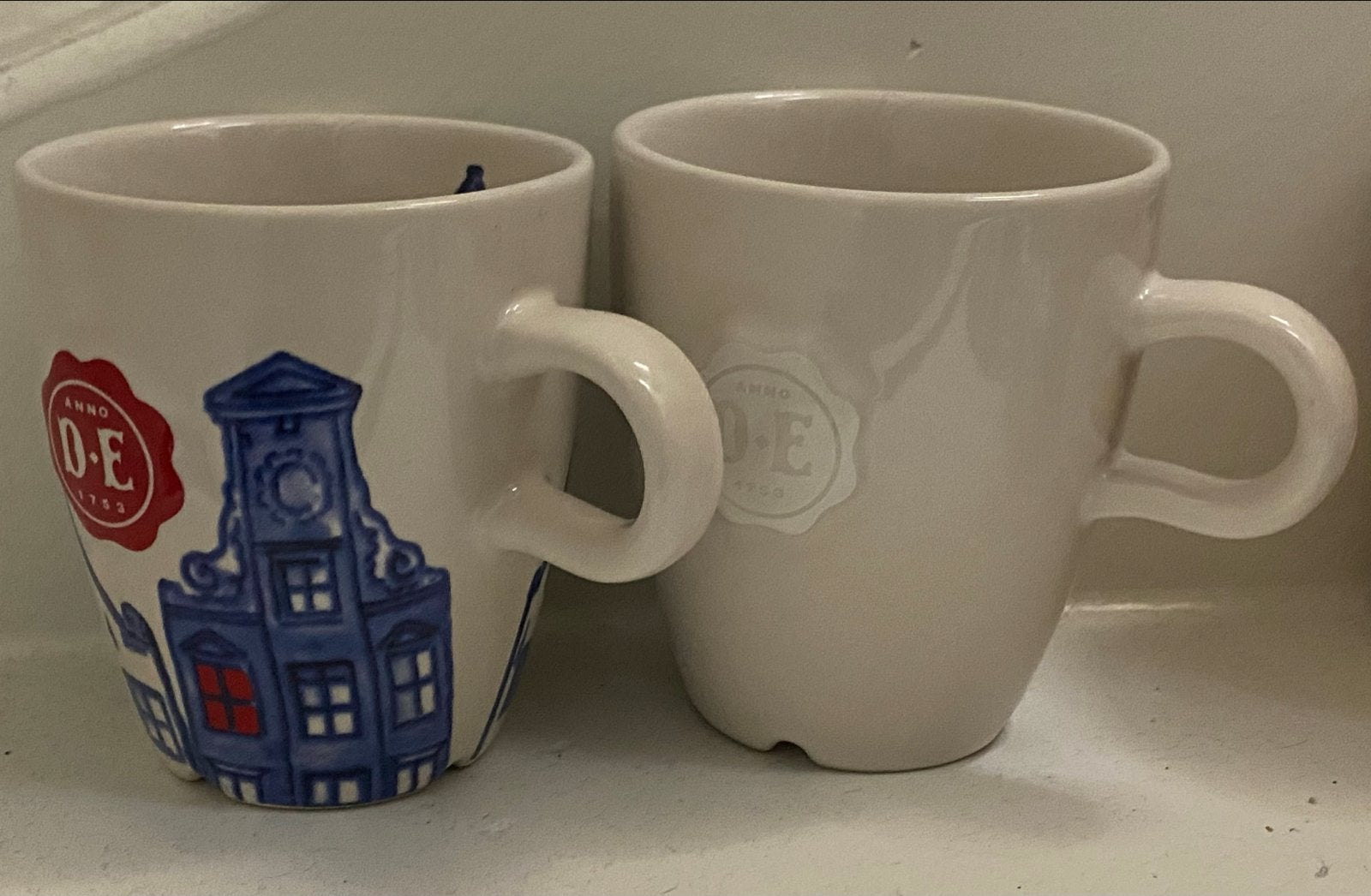 Delfts Blauw De Kopjes - Douwe Egberts, Ophalen of Verzenden, Steen/keramiek, Wit, Overige typen