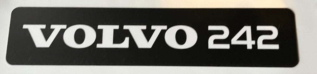 VOLVO 242   - showplaat  kentekenplaat - reclamebord, Verzamelen, Ophalen of Verzenden, Auto's