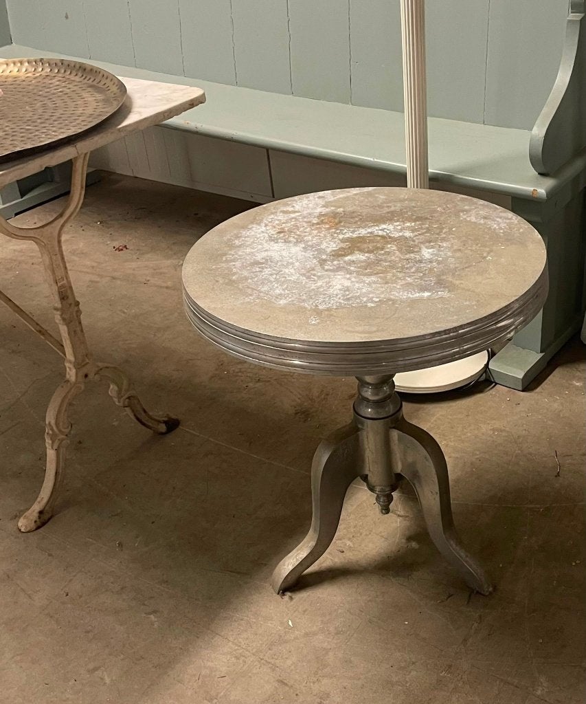 Aluminium rond tafeltje Rivièra Maison, Minder dan 55 cm, Gebruikt, Metaal of Aluminium, Rond
