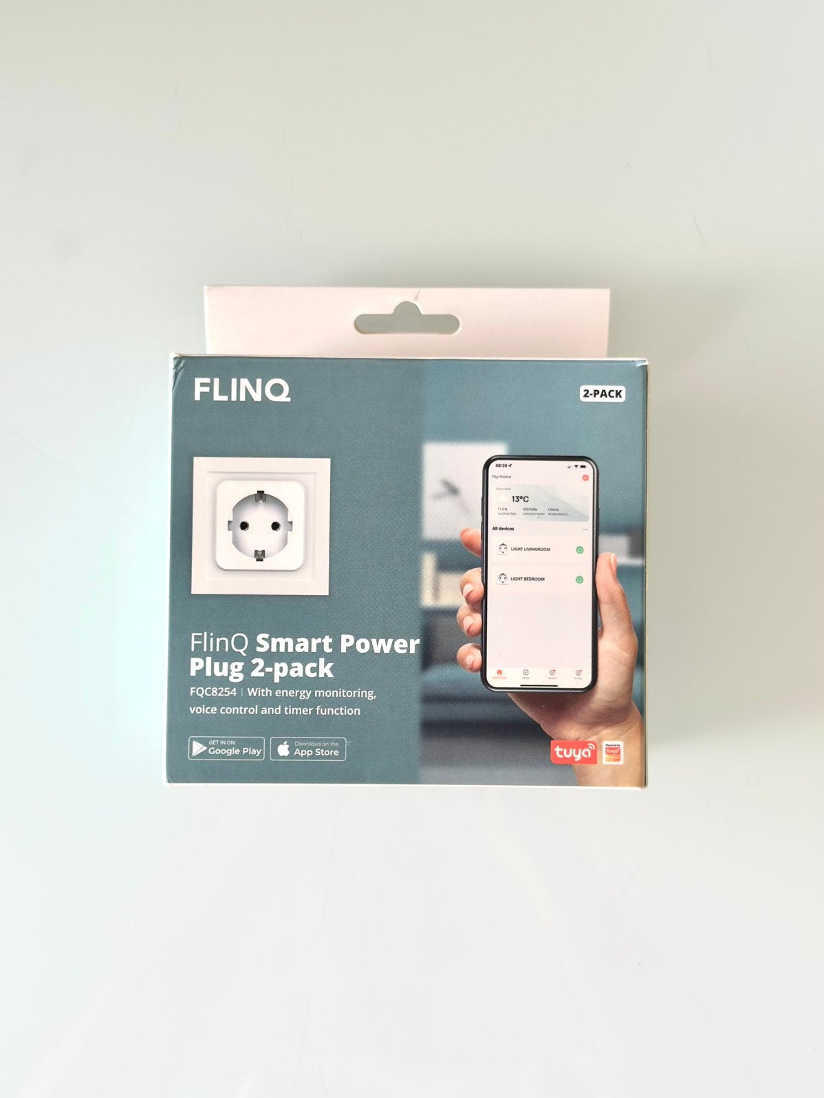 FlinQ Smart Power Plug 2-pack FQC8254, Ophalen of Verzenden, Zo goed als nieuw, Beweging
