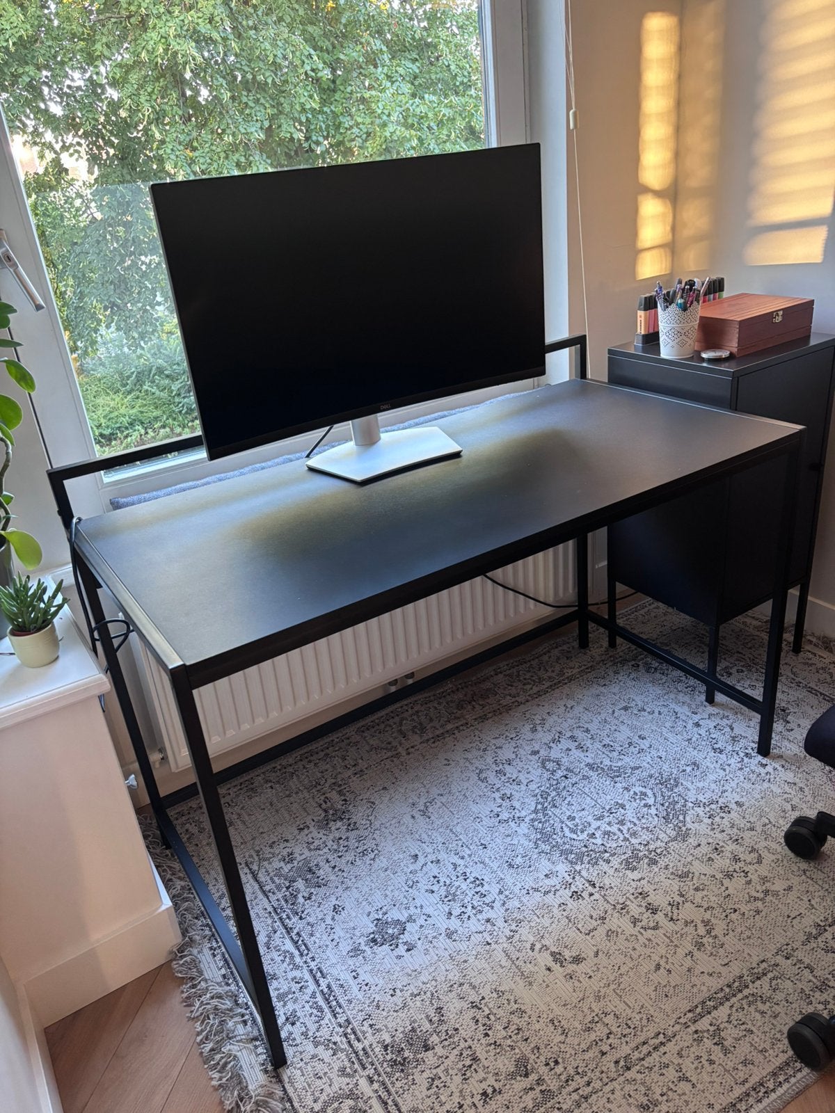 Zwart bureau Jysk, Ophalen, Zwart, Gebruikt, 120 cm