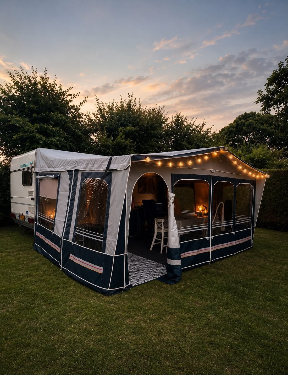 VERKOCHT Caravalair Bamba 416 sfeervol, Caravans en Kamperen, Treinzit, Particulier, 4 tot 5 meter, Omvormbare zithoek