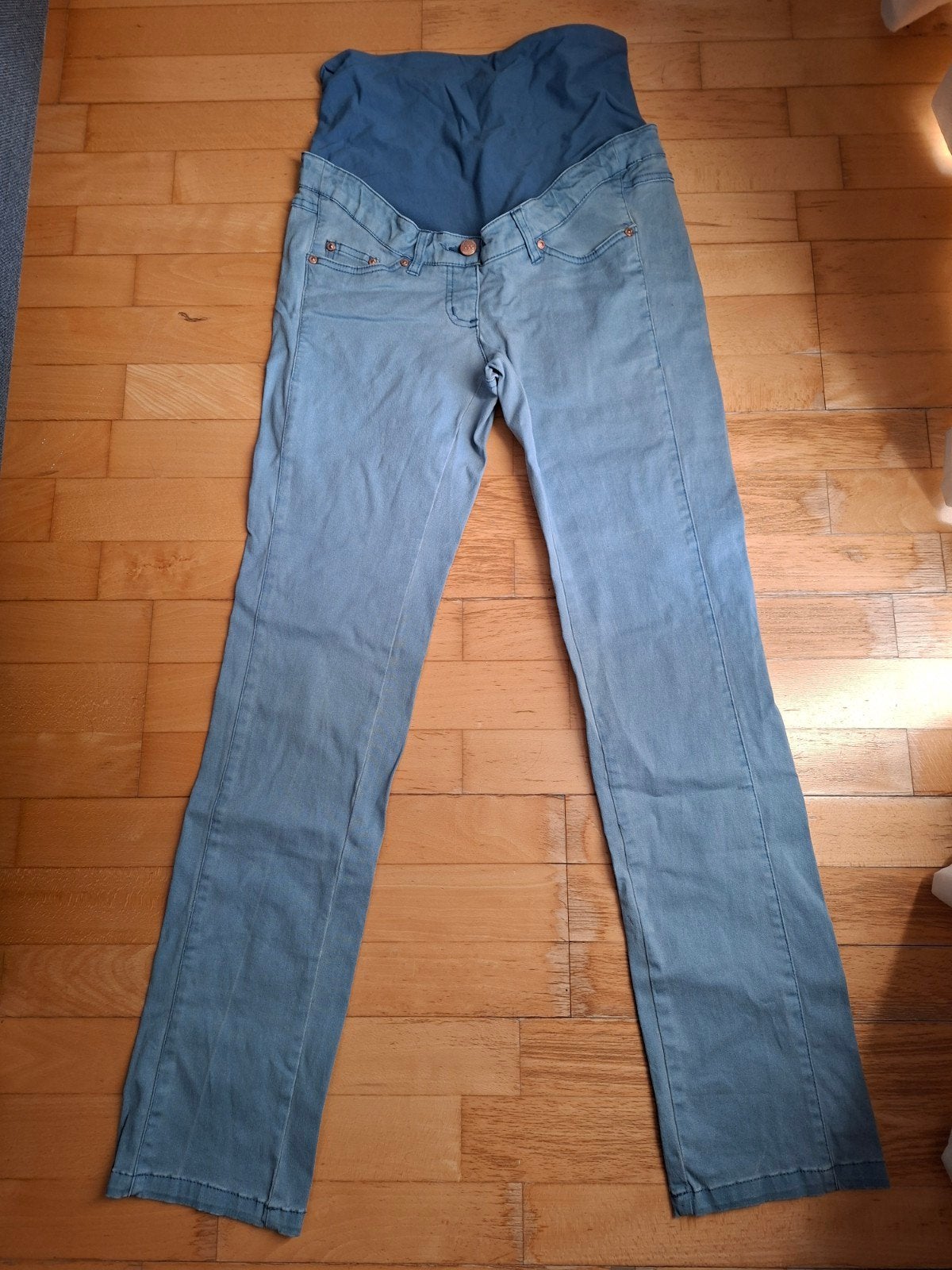 Zwangerschapsbroek maat 36, Blauw, Ophalen of Verzenden, Gedragen, Broek of Spijkerbroek