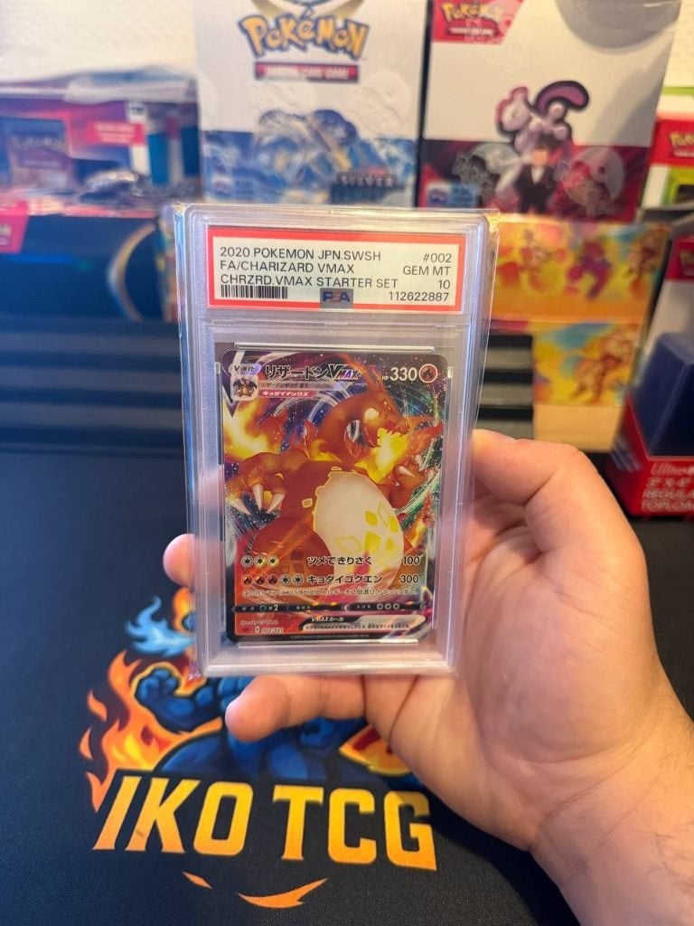 PSA 10 Charizard VMAX Starter Set 002/021 (Japans), Ophalen of Verzenden, Zo goed als nieuw
