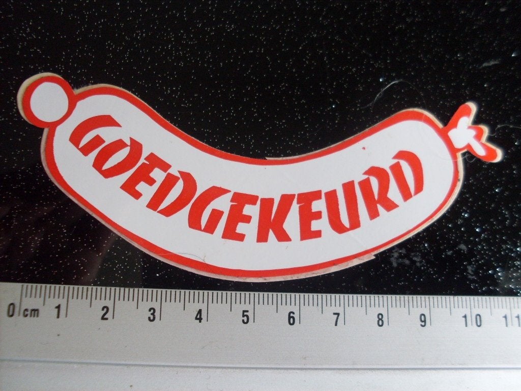 sticker worst goedgekeurd humor, Verzenden, Zo goed als nieuw, Overige typen
