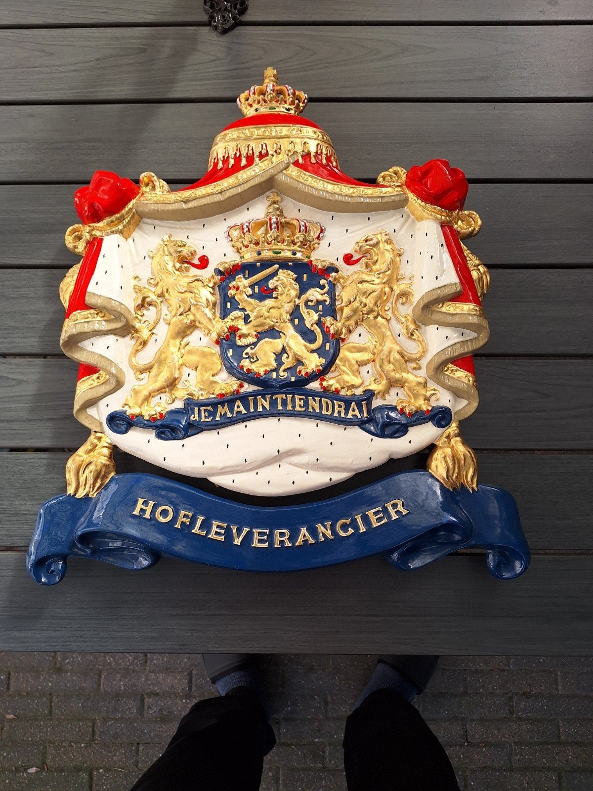ophalen Hofleverancier Wandbord - Koninklijk Wapen, Ophalen