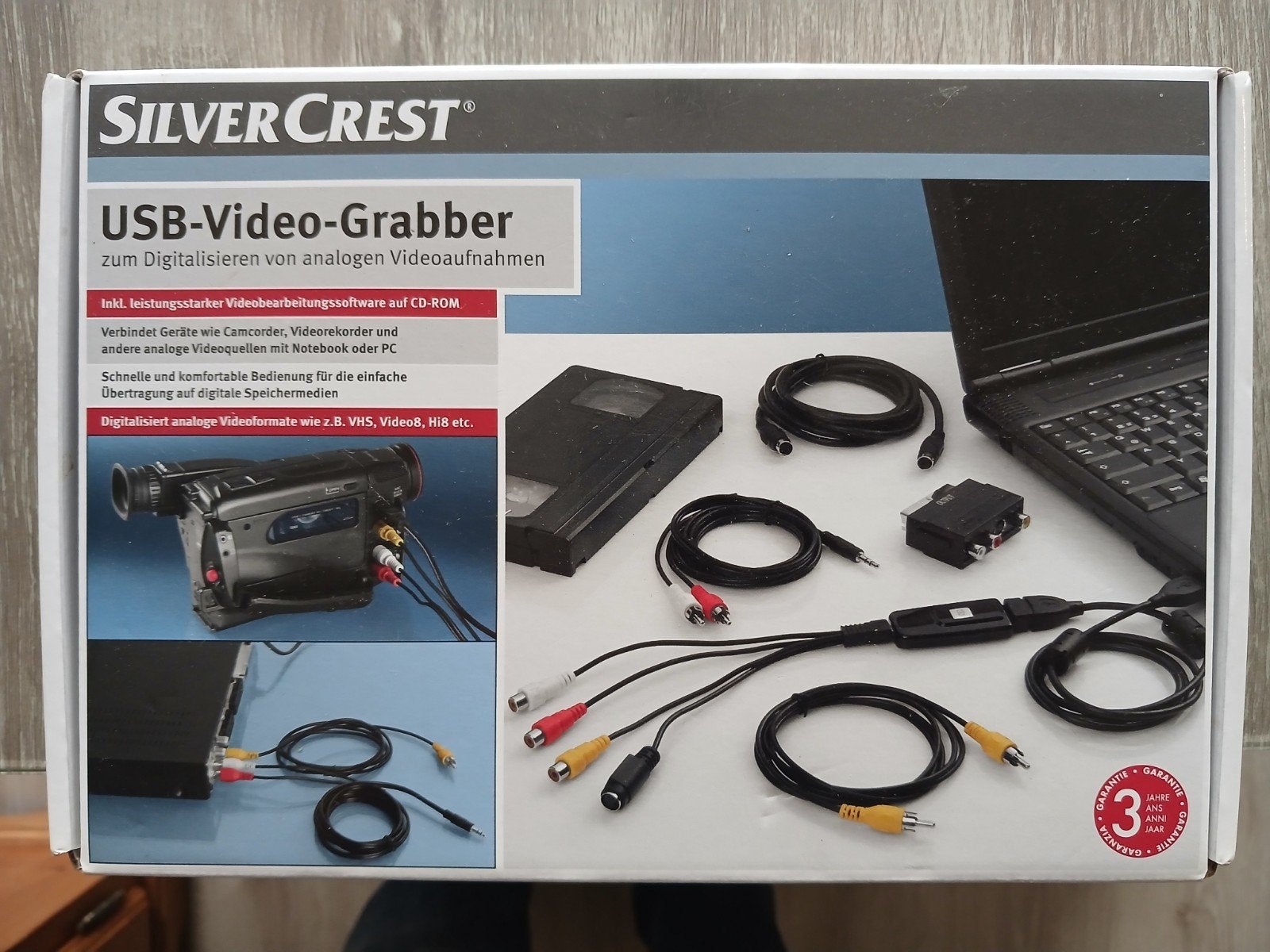 SilverCrest USB-Video-Grabber voor analoge video's, Audio, Tv en Foto, Converters, Ophalen of Verzenden, Zo goed als nieuw