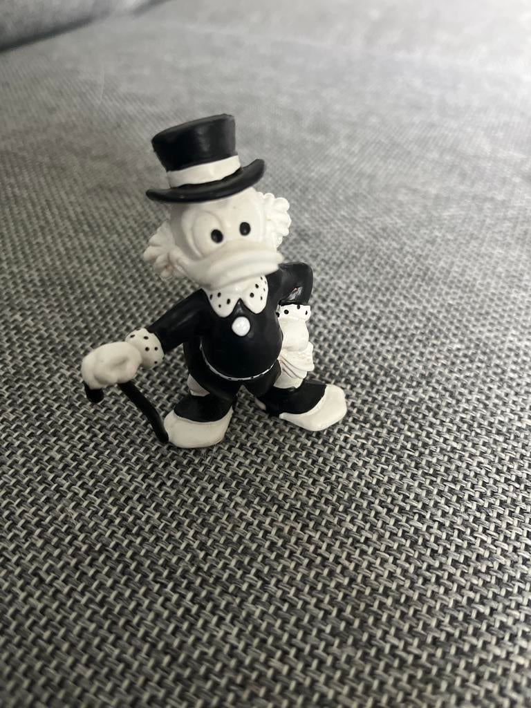 Dagobert Duck figuurtje zwart wit, Ophalen of Verzenden, Gebruikt