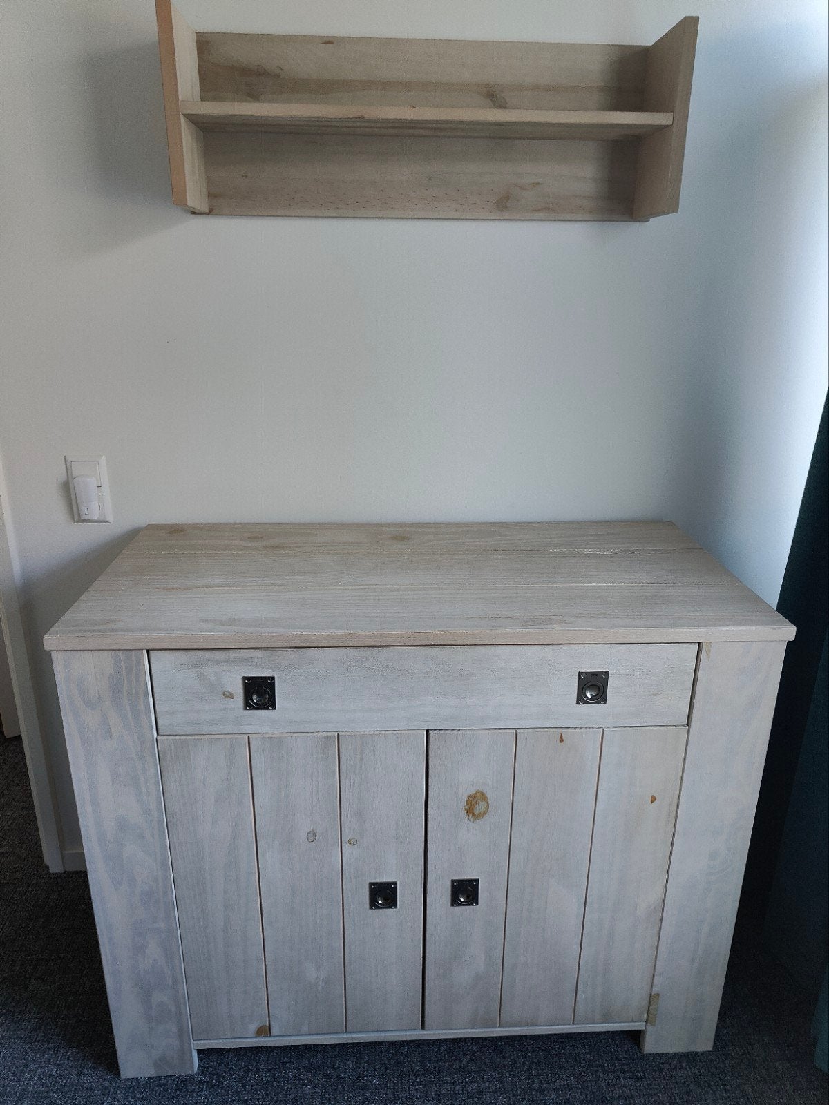 Complete babykamer set - whitewash met lichtgrijze tint, Ophalen, Gebruikt, Jongetje of Meisje