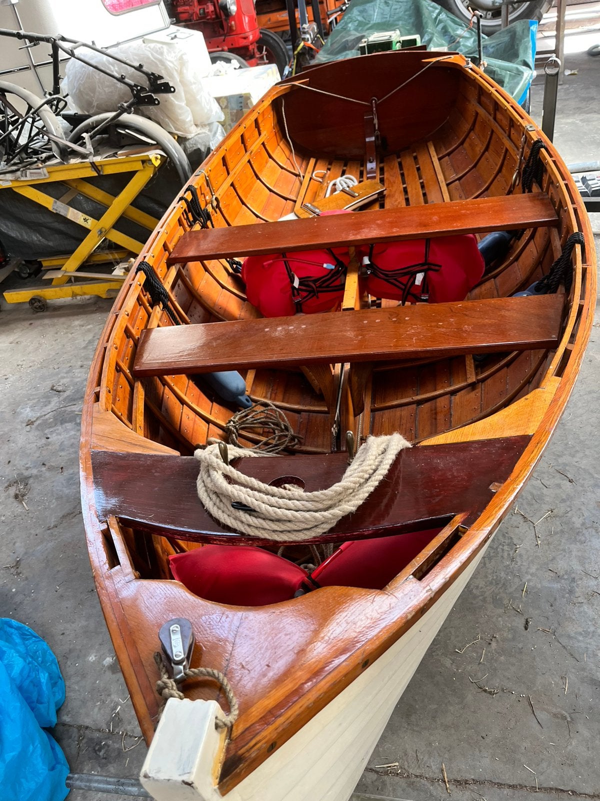 Zeer mooi geklonken, handgemaakte boot., Ophalen, Zo goed als nieuw, 3 tot 6 meter, Minder dan 15 m²
