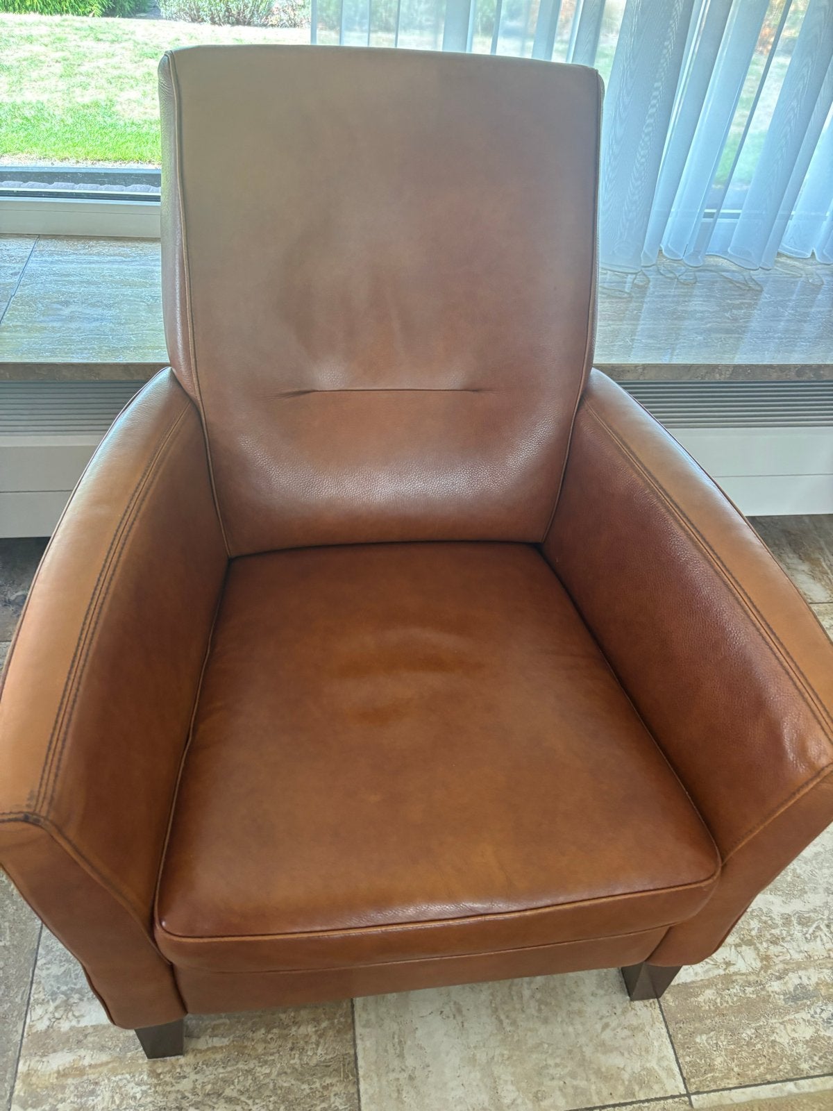 2 Leren fauteuils in Mierlo in goede staat, evt. met bank, Ophalen, Gebruikt, Leer, 75 tot 100 cm