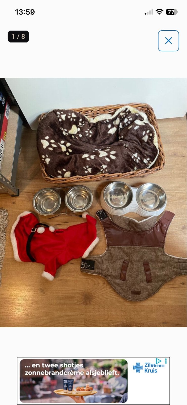Hondenmand met diverse accessoires, Ophalen of Verzenden, Zo goed als nieuw, Hondenmand