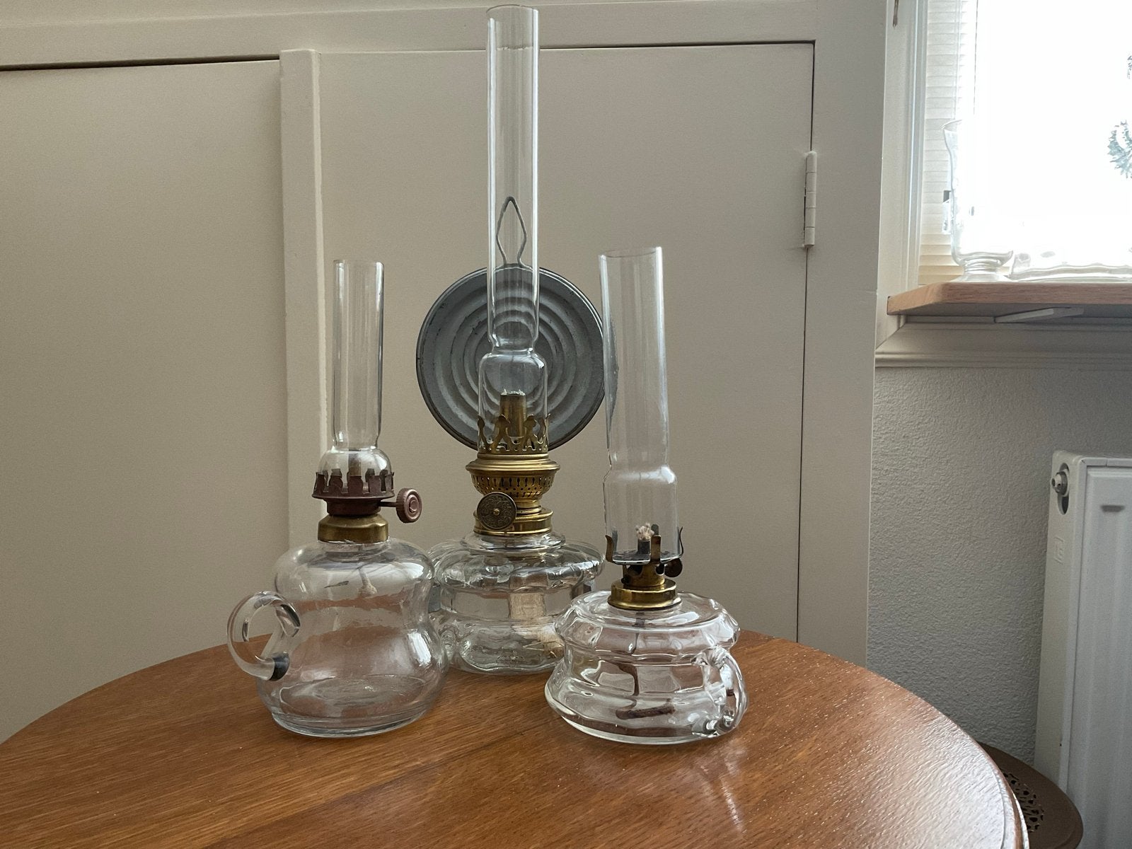 Set van 3 hangende/staande olielampen, Ophalen of Verzenden