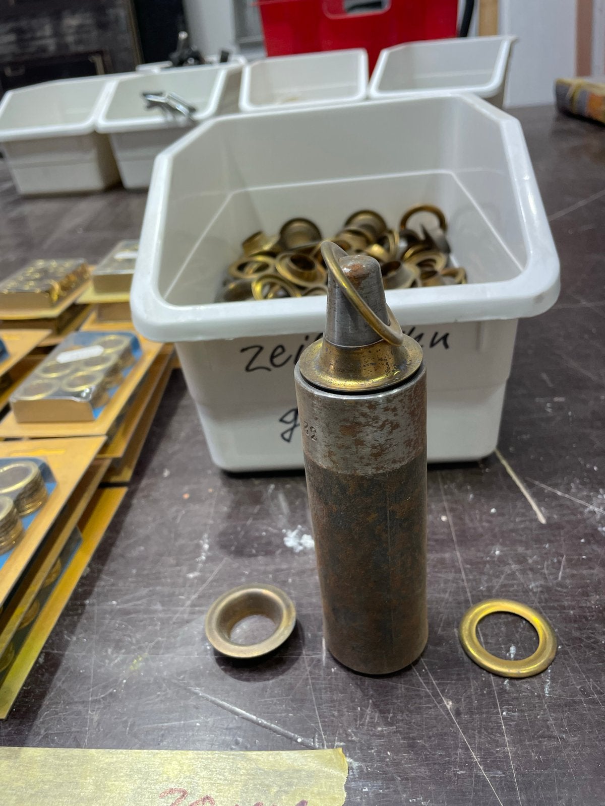 Diverse zeilringen en zeilringtang - Nieuw en gebruikt, Goud, Gebruikt, Verzenden, Gereedschap of Toebehoren
