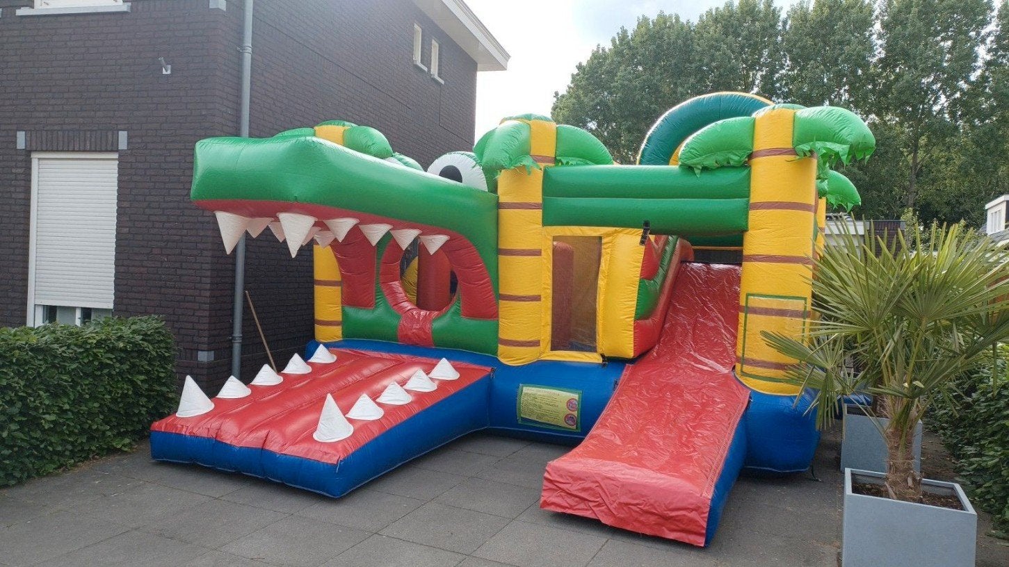 Springkussen multiplay krokodil te koop, Ophalen, Gebruikt, Overige