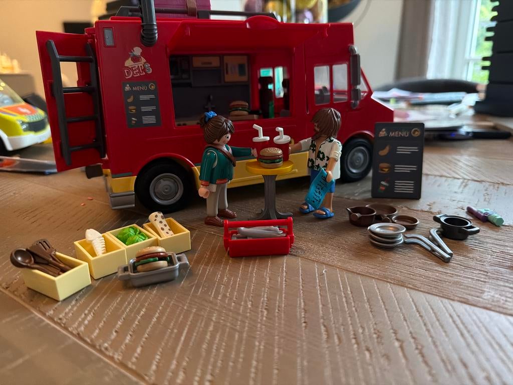 Del’s Playmobil Foodtruck met accessoires, Kinderen en Baby's, Ophalen of Verzenden, Gebruikt, Complete set