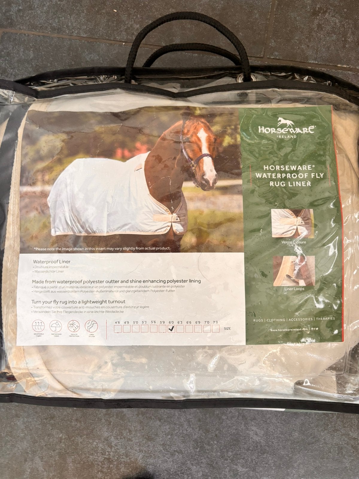 Horseware waterproof fly rug liner 183, Linersysteem, Overige materialen, Ophalen of Verzenden, Zo goed als nieuw