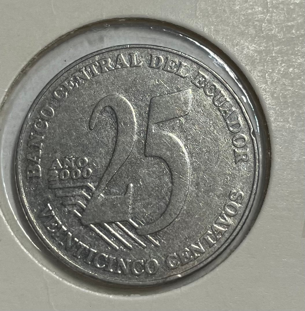 25 centavos Ecuador 2000, Ophalen of Verzenden