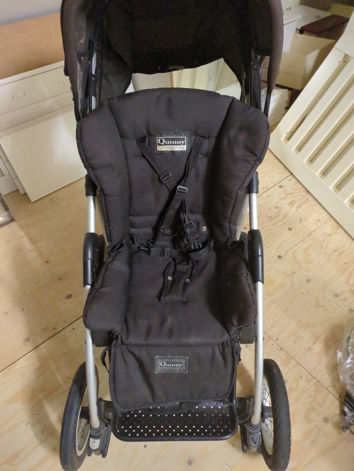 Quinny Freestyle 3XL kinderwagen - Zwart, Gebruikt, Luchtbanden, Quinny, Ophalen