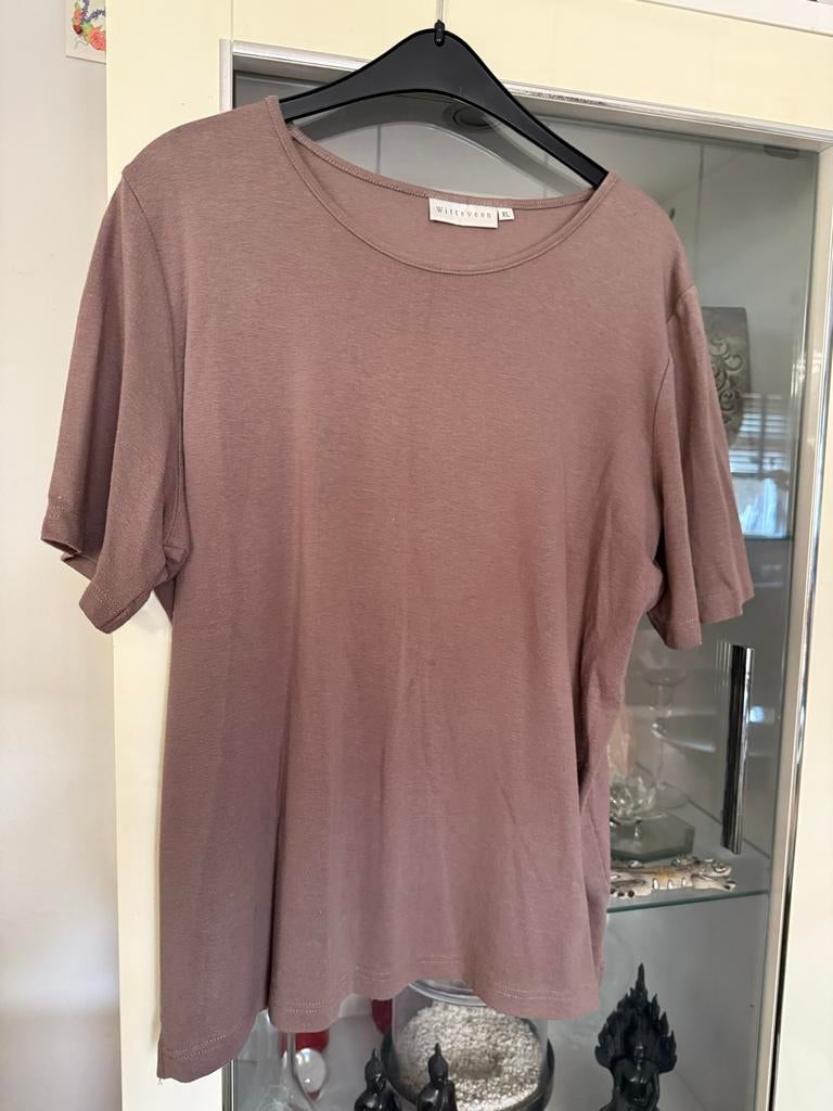 T-shirt van Witteveen, maat XL, Kleding | Dames, T-shirts, Bruin, Maat 42/44 (L), Ophalen of Verzenden, Zo goed als nieuw