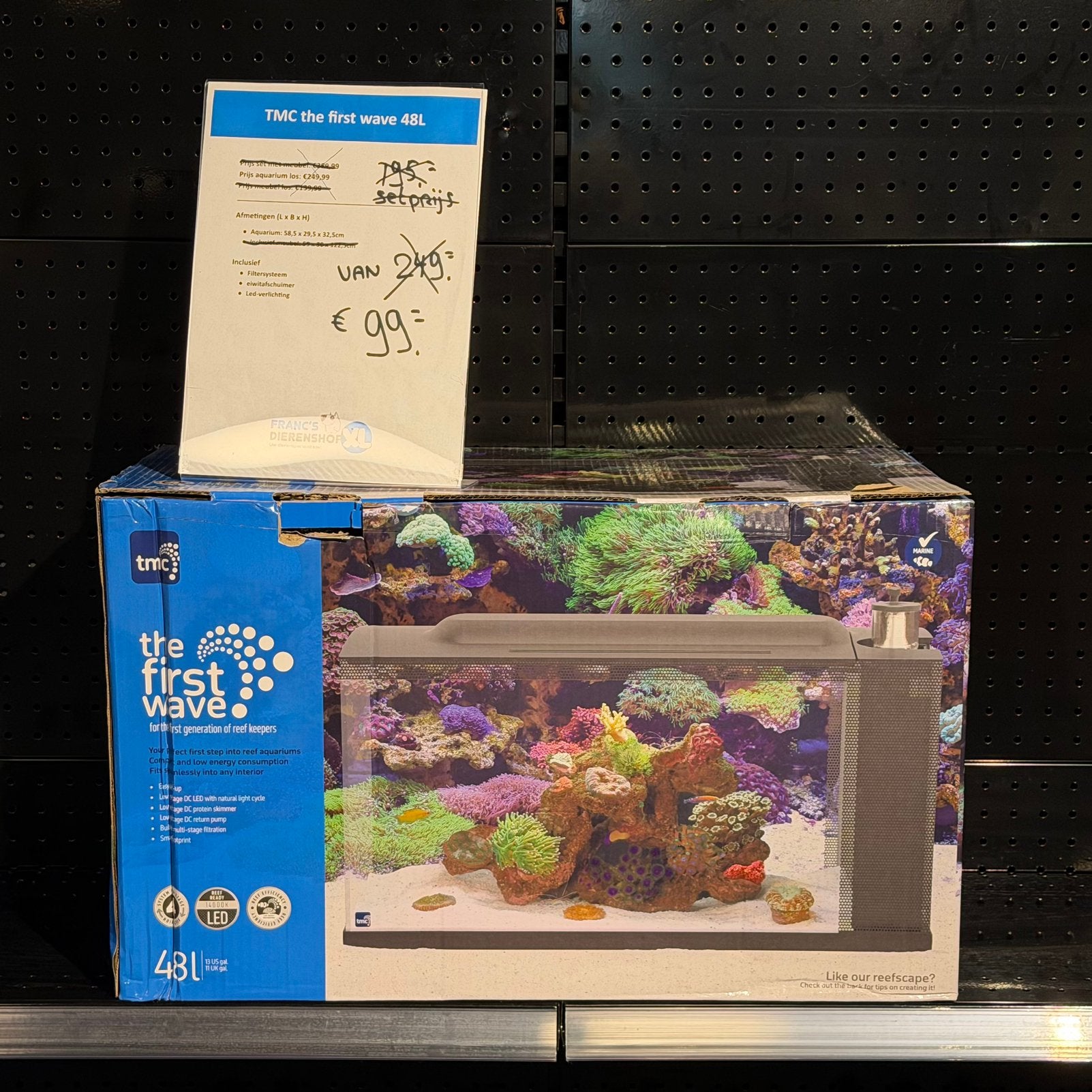 NIEUW TMC First Wave 48L Zeeaquarium, Dieren en Toebehoren, Vissen | Aquaria en Toebehoren, Ophalen, Nieuw, Overige typen