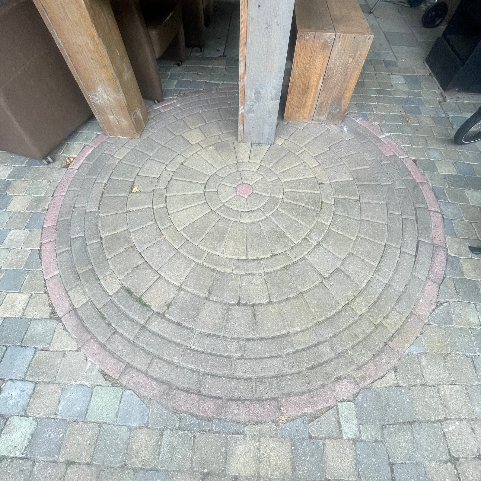 Cirkel, Ophalen, Gebruikt, Beton, Klinkers