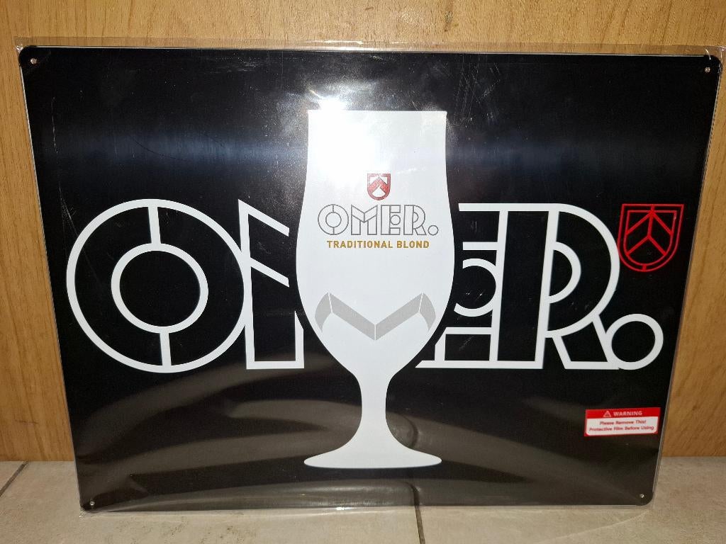 Reclamebord Omer bier, Ophalen of Verzenden, Nieuw, Reclamebord, Plaat of Schild, Overige merken