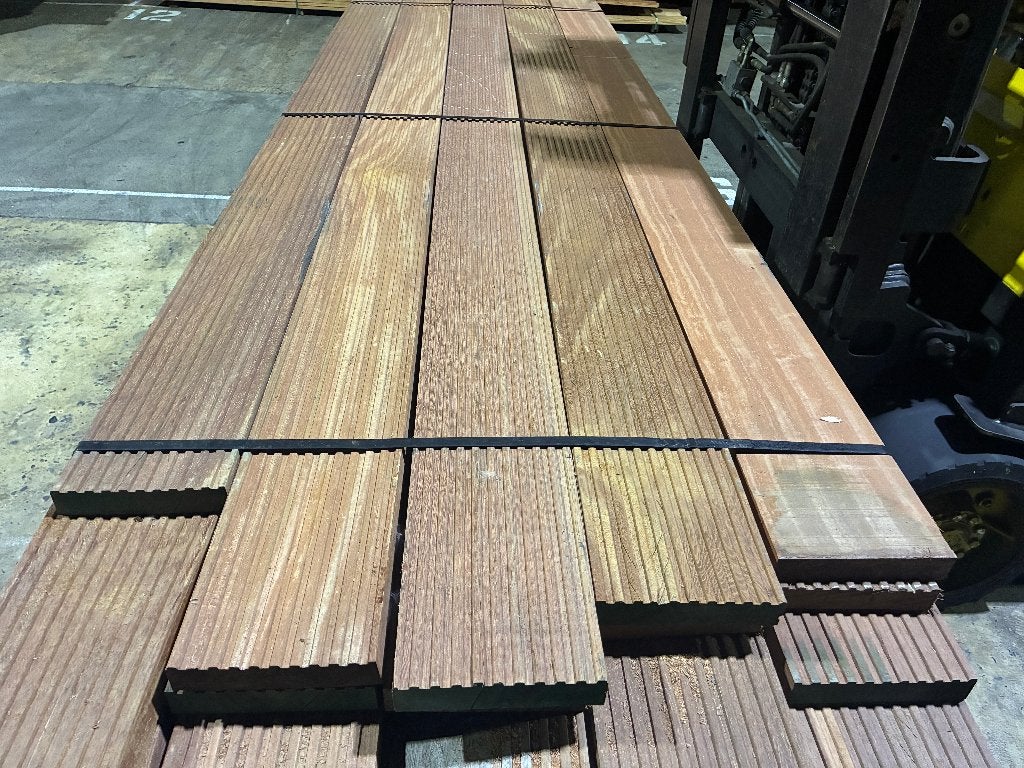 Hardhout Azobe planken vlonderplanken terrasdelen 36x185mm, Tuin en Terras, Ophalen, Nieuw, Hout