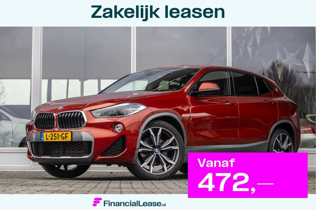 BMW X2 sDrive20i High Executive M-Sport | Pano | 20" | LED, X2, 1435 kg, Leder en Stof, Lichtsensor