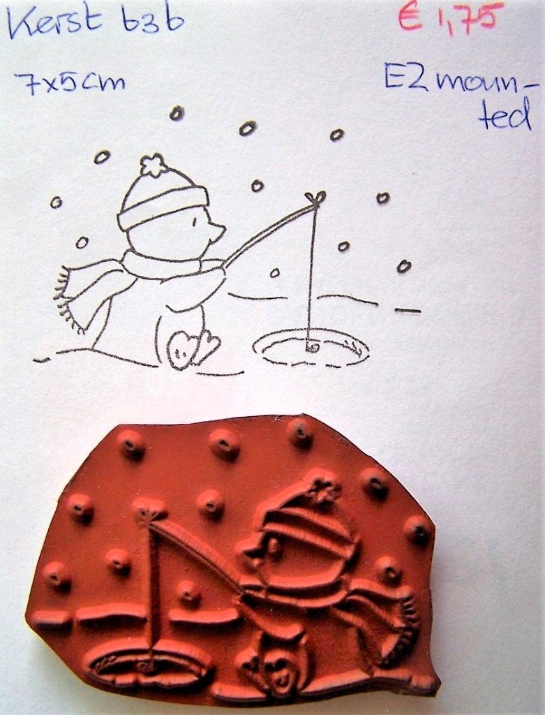 Kerst 636 EZ-mounted stempel, Ophalen of Verzenden, Gebruikt, EZ-mounted stempel