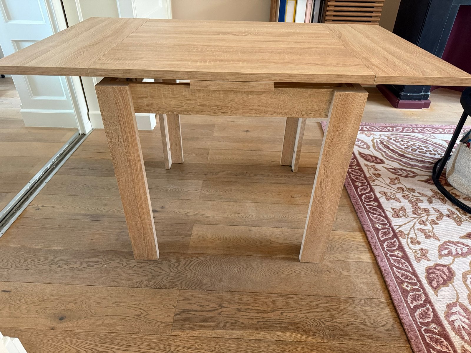 Foto 3 van Uitschuifbare eettafel eikenhout-look