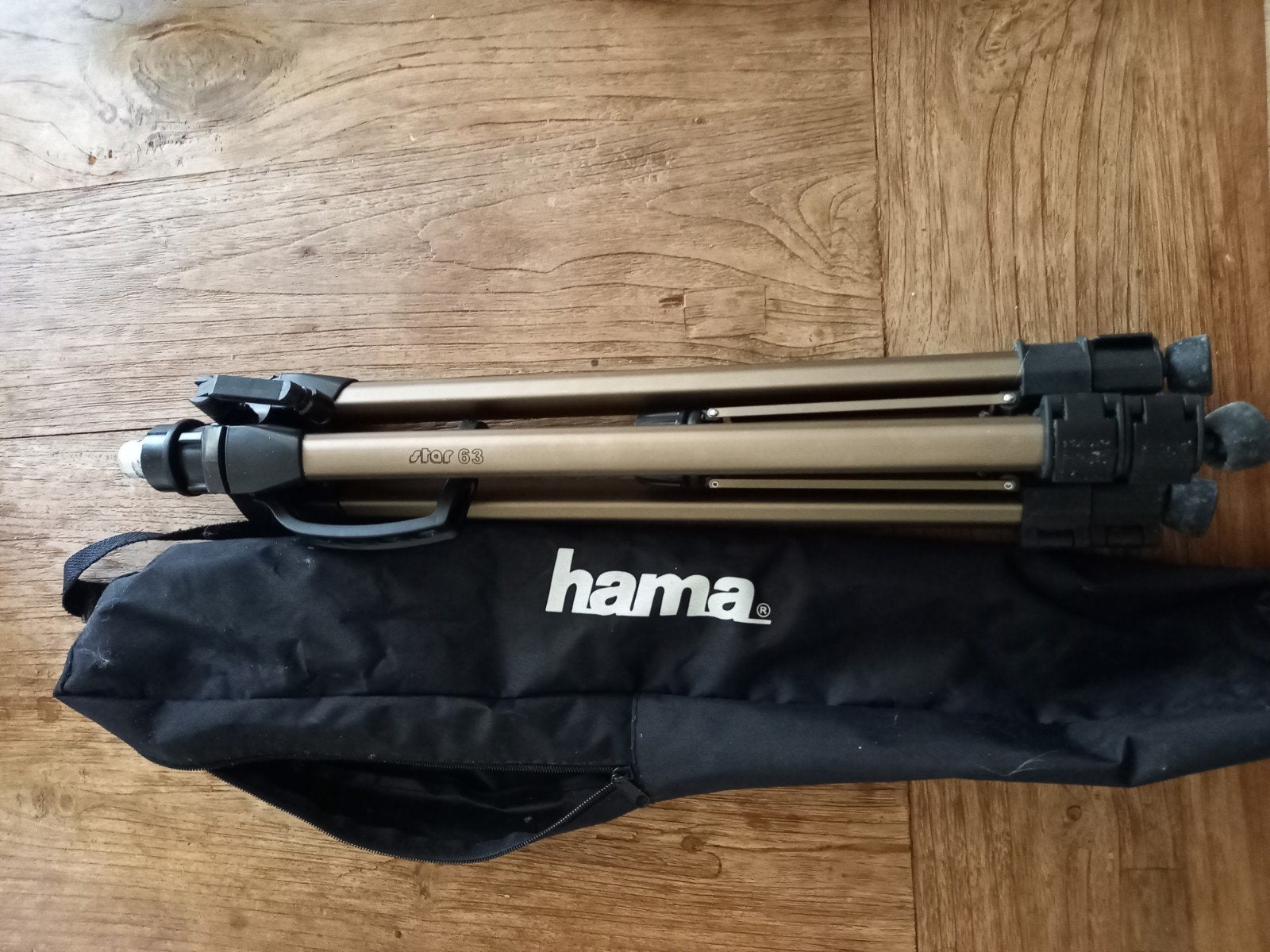 Hama Star 61 Statief met Draagtas, Audio, Tv en Foto, Zo goed als nieuw, Hama, 150 tot 175 cm, Inclusief draagtas