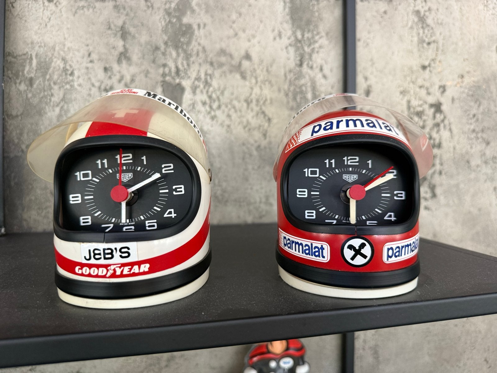 Zeldzame Oude Heuer Tijd Helmen - Niki Lauda & Clay Regazzon, Verzamelen, Ophalen, Gebruikt